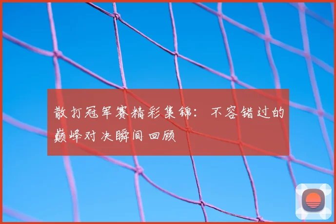 散打冠军赛精彩集锦：不容错过的巅峰对决瞬间回顾